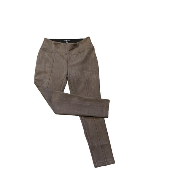 Andrew Marc Soft Faux Suede Pull-On Skinny Pants Sz M Taupe #15N - Picture 2 of 11